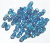 50 6mm Faceted Half-Coat Two Tone Crystal Blue